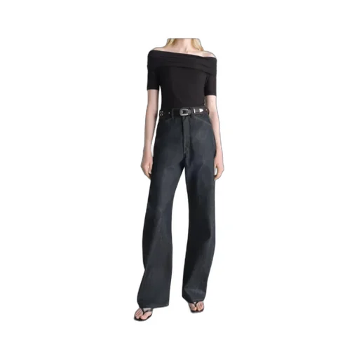 Short Sleeve Twisted Top In Cotton Crepe Jersey