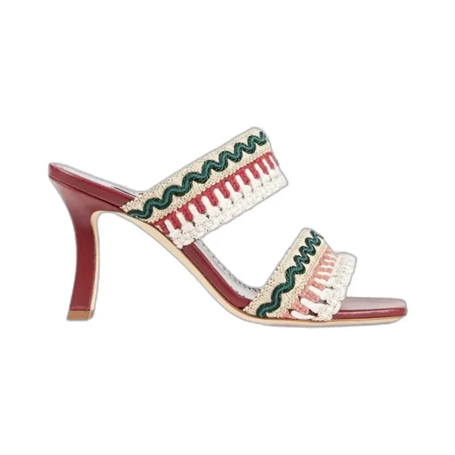 Square-Toed High-Heeled Sandals