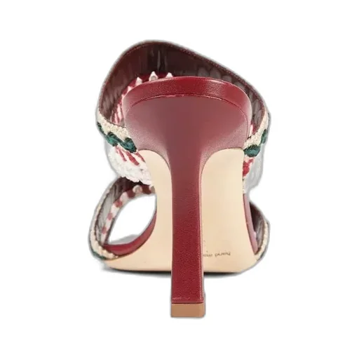 Square-Toed High-Heeled Sandals