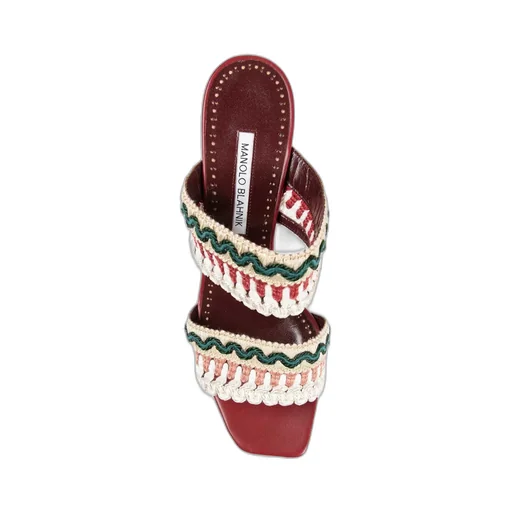 Square-Toed High-Heeled Sandals