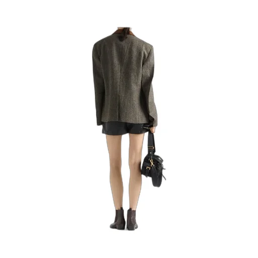 Prada Single-Breasted Chevron Jacket
