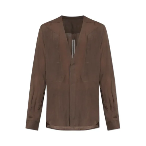 Rick Owens Long-Sleeved V-Neck Shirt