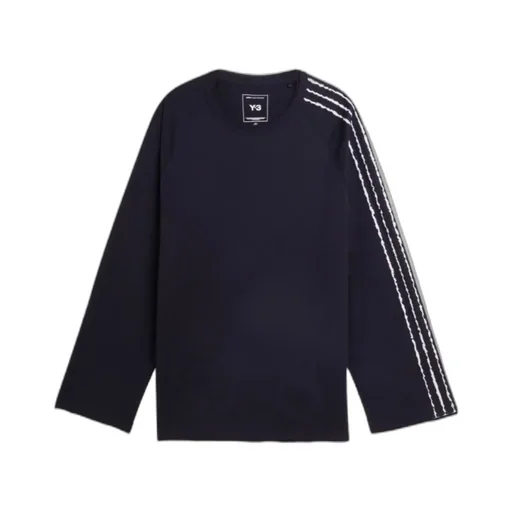 Y-3 Raw Edge 3-Stripes Long Sleeve T-Shirt