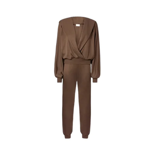 Grace Set Hooded Knitwear Set Chocolate