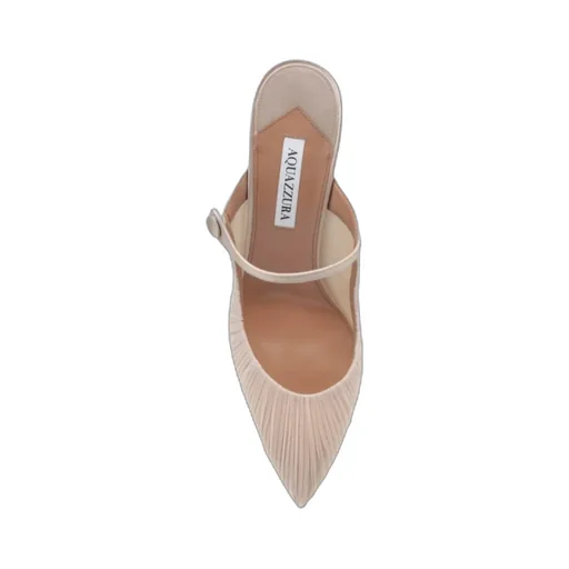 Voil Strappy Pointed-Toe Mules