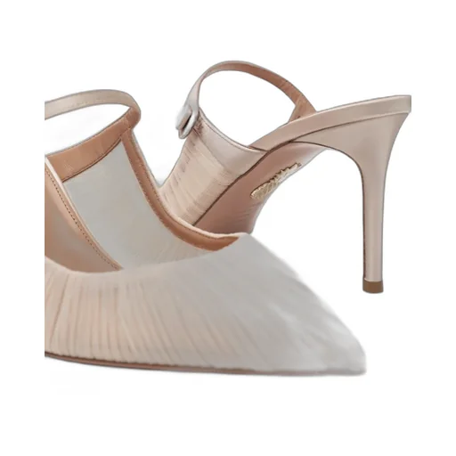 Voil Strappy Pointed-Toe Mules