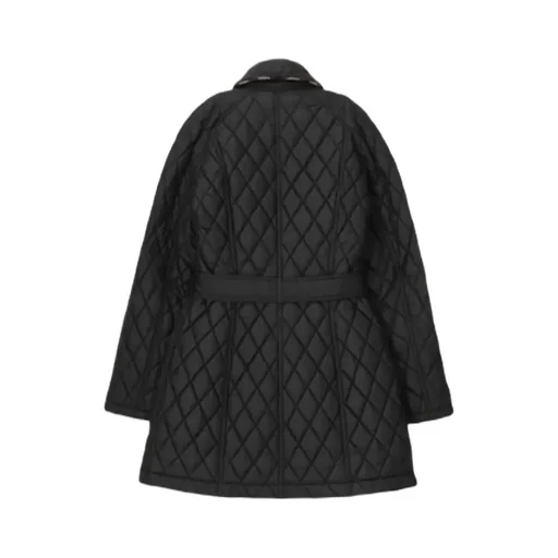 Belted Quilted Hood Jacket