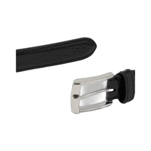 Dana Crocodile-Patterned Leather Belt