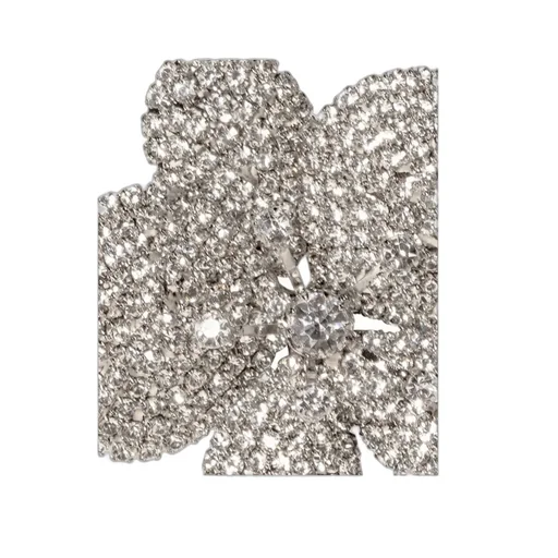 Flower-Shaped Crystal Decorative Brooch