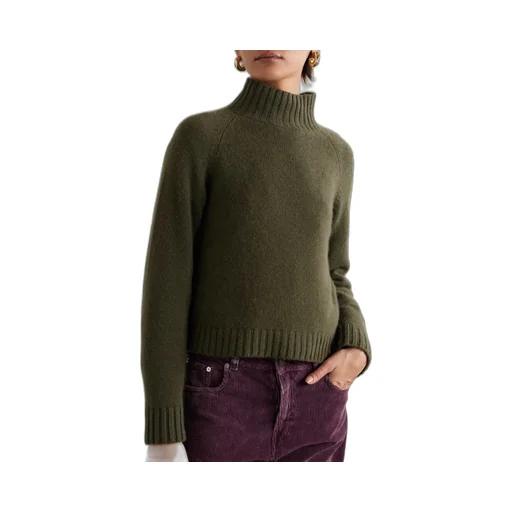 Short Cashmere Turtleneck Sweater