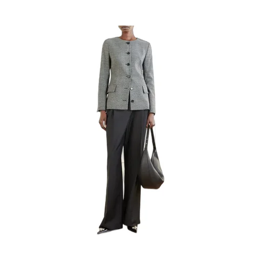 Slide Paneled Full-Grain Leather Shoulder Bag