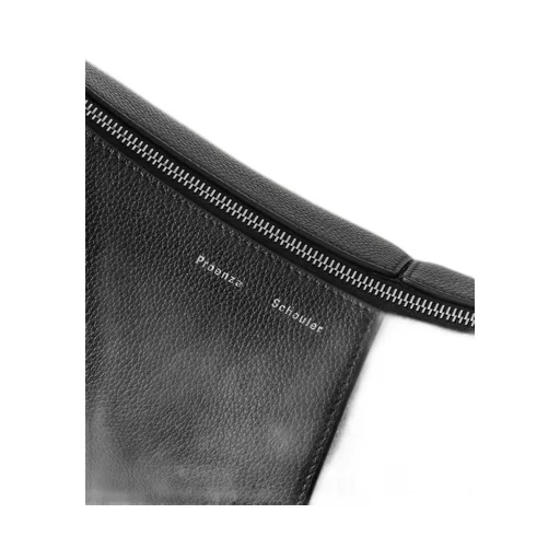 Slide Paneled Full-Grain Leather Shoulder Bag