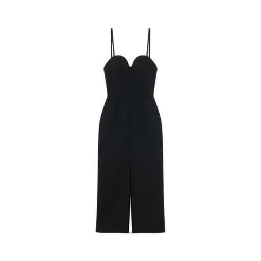 Sweetheart Neckline Dress In Wool