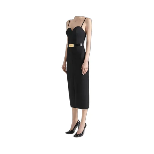 Sweetheart Neckline Dress In Wool