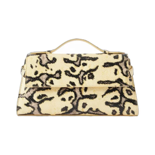 Tate Snakeskin Leather Shoulder Bag