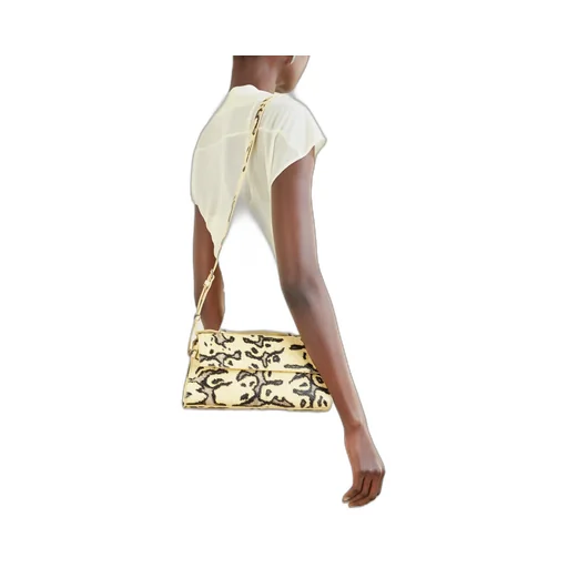 Tate Snakeskin Leather Shoulder Bag