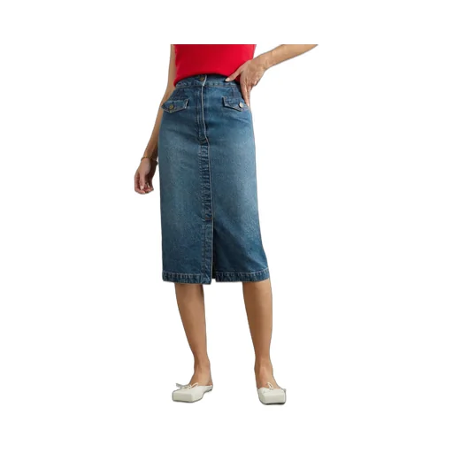 Jeans Mid-Length Skirt