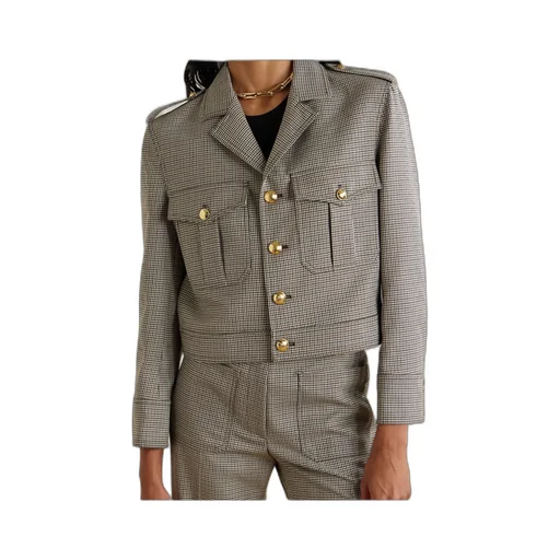 Lourde Houndstooth Short Casual Jacket