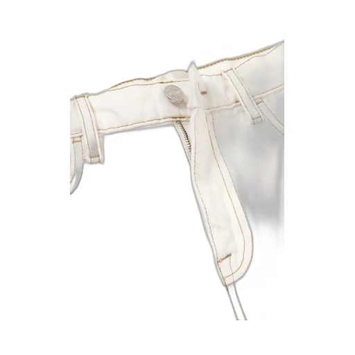 Wide-Leg Nine-Inch High-Waisted Denim Pants