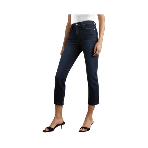 High-Waisted Slim-Fit Denim Shorts