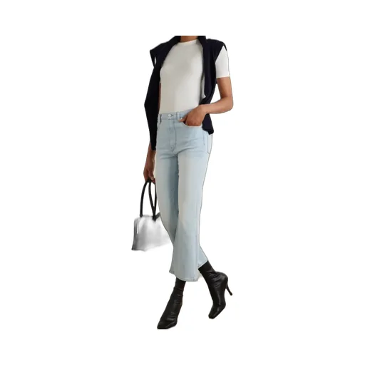High-Waisted Flared Jeans