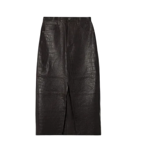 Croc-Effect Skirt