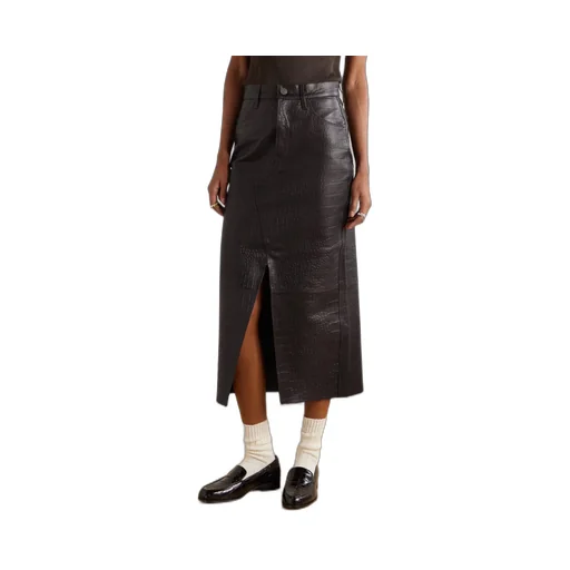 Croc-Effect Skirt