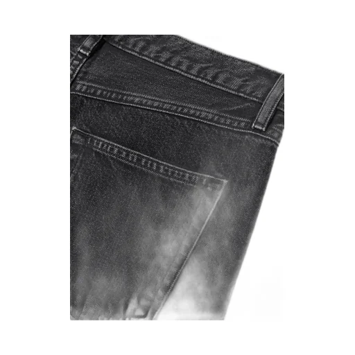 High-Rise Tapered Denim Trousers