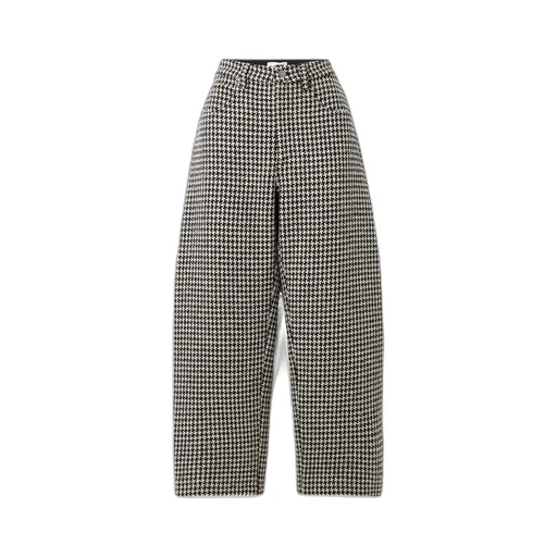 Houndstooth Tweed Track Pants