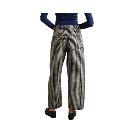 Houndstooth Tweed Track Pants