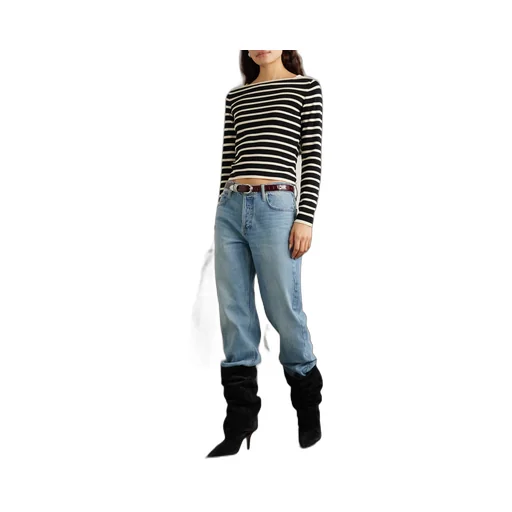 Striped Long-Sleeved Sweater