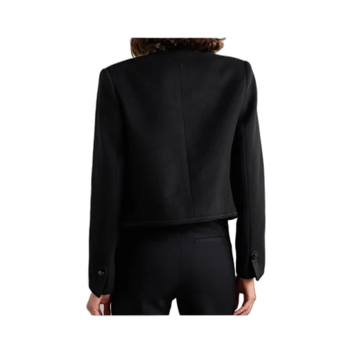 Joni Button-Embellished Cropped Blazer