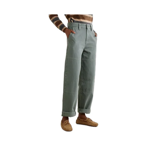 Panelled Wide-Leg Casual Trousers