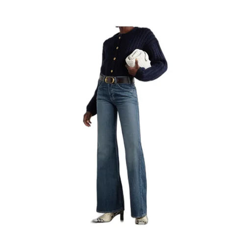 Terrell Frayed High-Rise Straight-Leg Jeans
