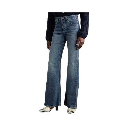 Terrell Frayed High-Rise Straight-Leg Jeans