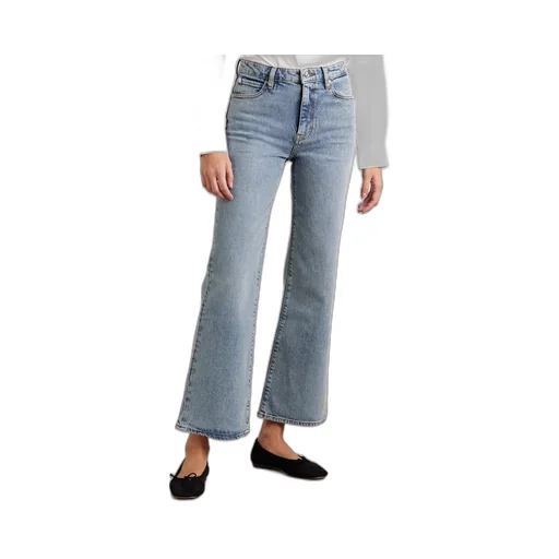 High-Waisted Flared Cropped Jeans