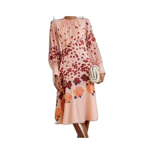 Round Neck Long Sleeve Dress