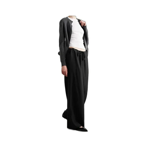 Mid-Rise Wide-Leg Trousers