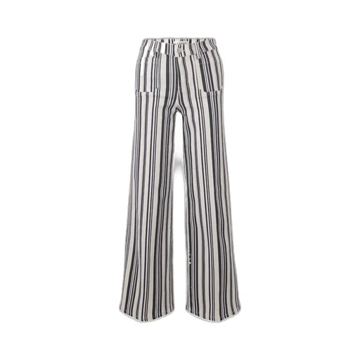Striped High Waist Wide Leg Casual Pants