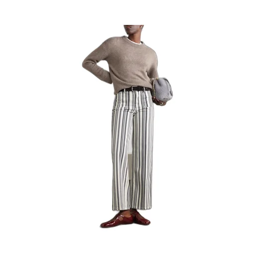 Striped High Waist Wide Leg Casual Pants