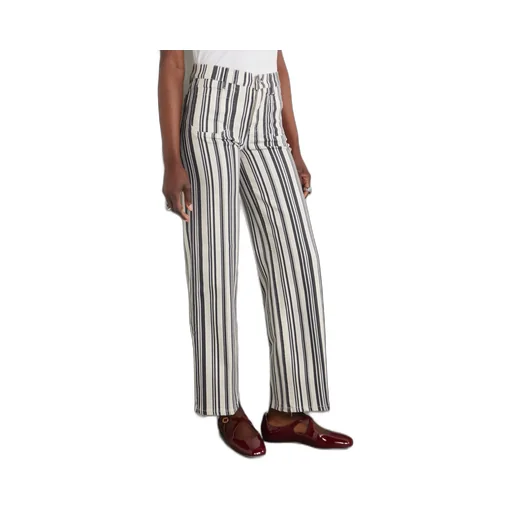 Striped High Waist Wide Leg Casual Pants