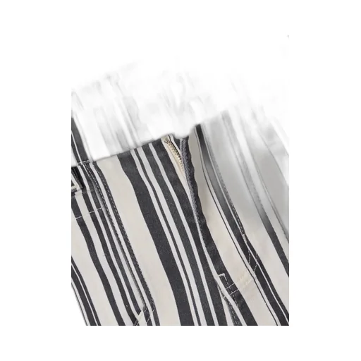 Striped High Waist Wide Leg Casual Pants