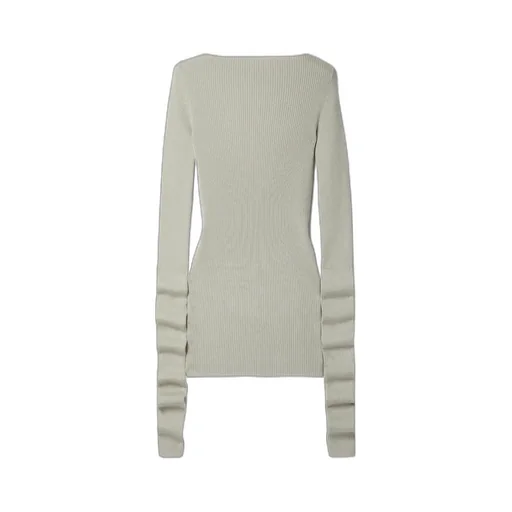 Backless Ribbed Knit Top
