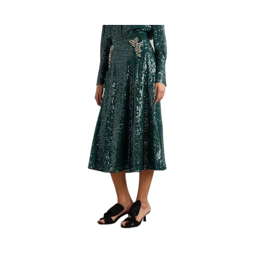 Embellished Sequined Skirt