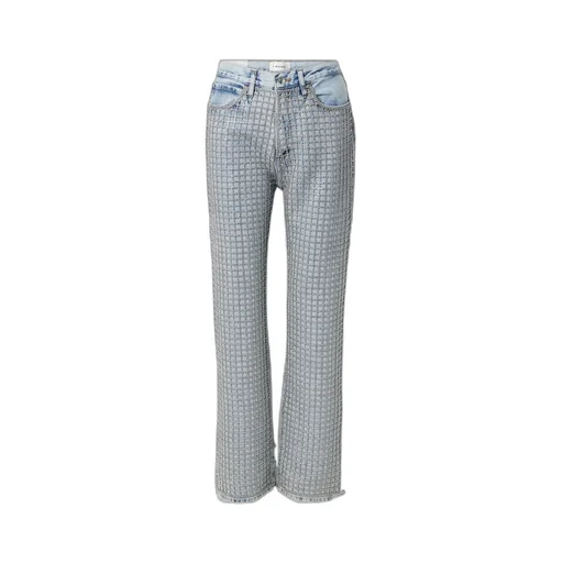 Crystal-Embellished High-Rise Jeans