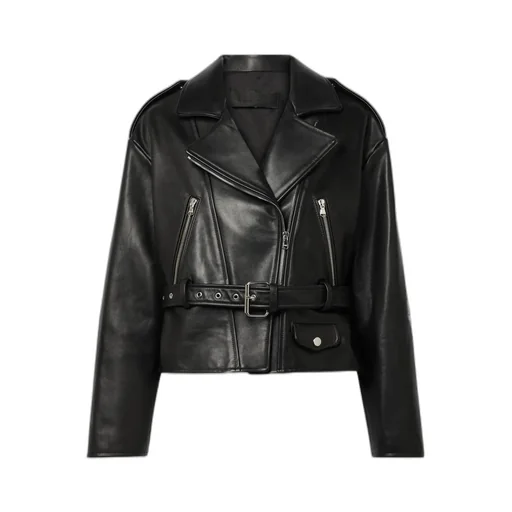 Zippered Leather Jacket