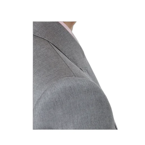 Double-Breasted Wool Twill Blazer - Medium Grey