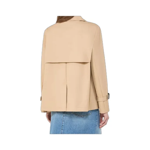 Short Waterproof Twill Trench Coat