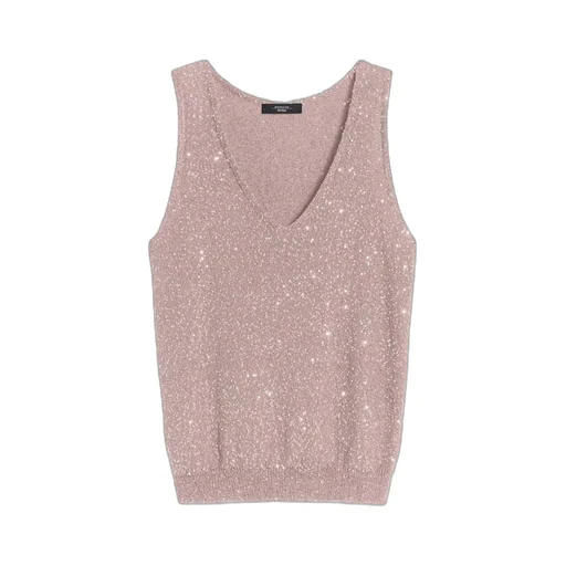 Sleeveless Sequined Pullover