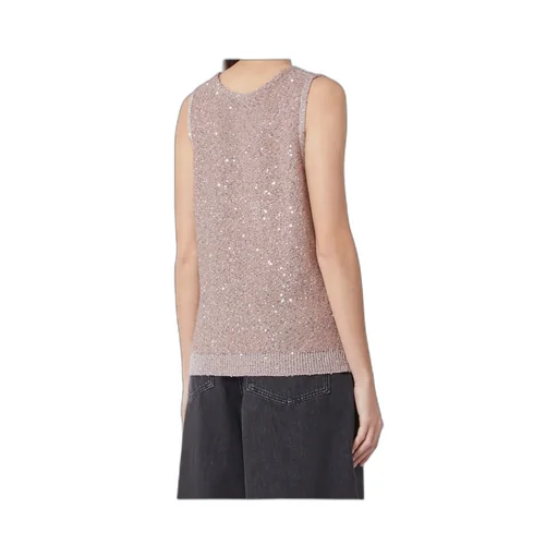 Sleeveless Sequined Pullover